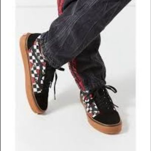 Van's Cherry Checkered Cherry sneakers shoes women size 9 Y2K